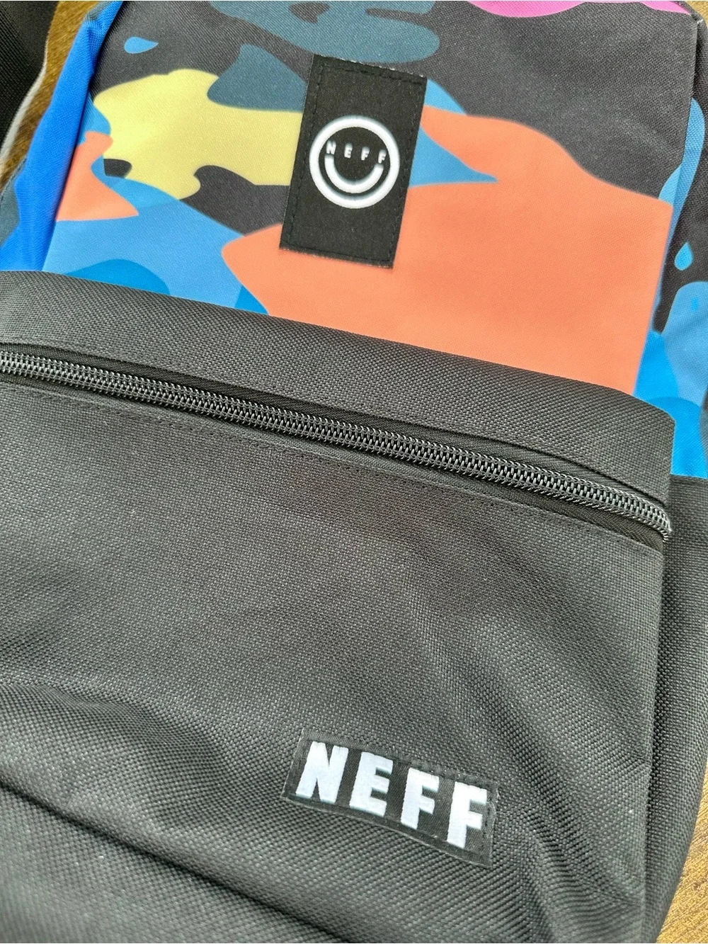 Neff Covershot Sling Bag, Black Neon Camo Backpack Unisex Daypack NWT
